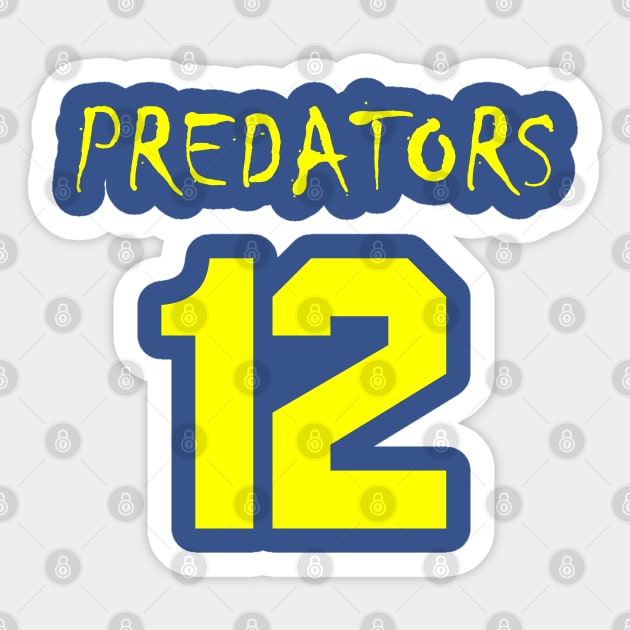 Predators 12 Sticker by nickmeece